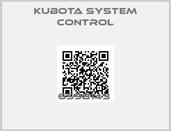 Kubota System Control-6598143 