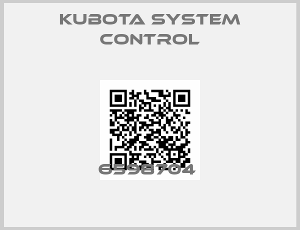 Kubota System Control-6598704 