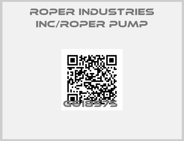 ROPER INDUSTRIES INC/ROPER PUMP-G618575 