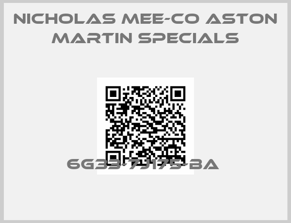 Nicholas Mee-Co Aston Martin Specials-6G33-7J175-BA 