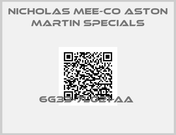 Nicholas Mee-Co Aston Martin Specials-6G33-7L021-AA 