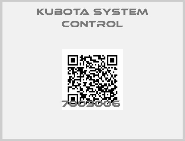 Kubota System Control-7003006 