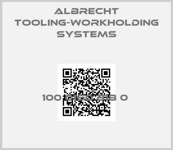 Albrecht Tooling-Workholding Systems-100 0160 B18 0 