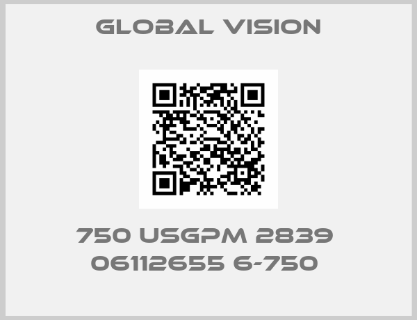 Global Vision-750 USGPM 2839  06112655 6-750 