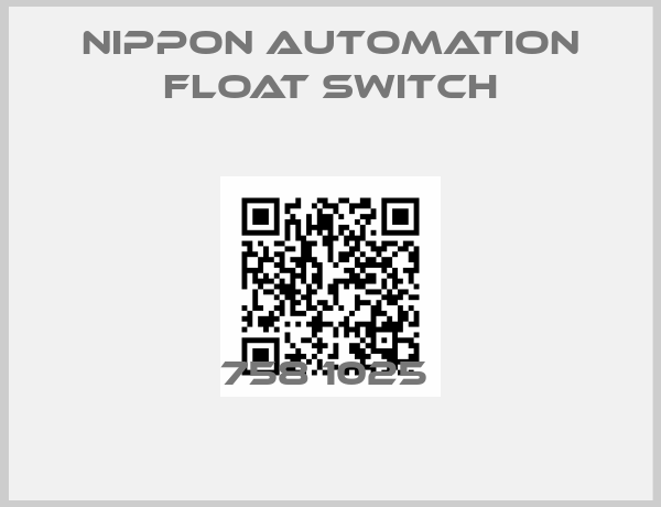 NIPPON AUTOMATION FLOAT SWITCH-758 1025 