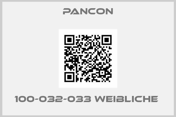 Pancon-100-032-033 WEIBLICHE 