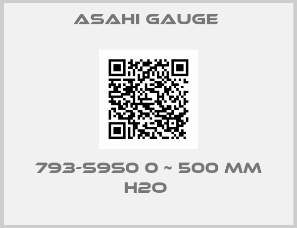 ASAHI Gauge -793-S9S0 0 ~ 500 MM H2O 