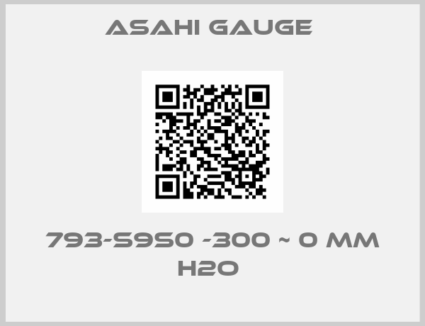 ASAHI Gauge -793-S9S0 -300 ~ 0 MM H2O 
