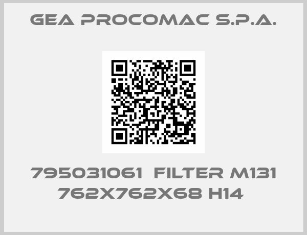GEA Procomac S.p.A.-795031061  FILTER M131 762X762X68 H14 
