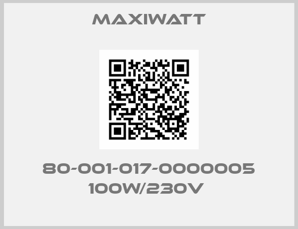 Maxiwatt-80-001-017-0000005 100W/230V 