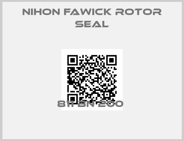 NIHON FAWICK ROTOR SEAL-811 BN 200 
