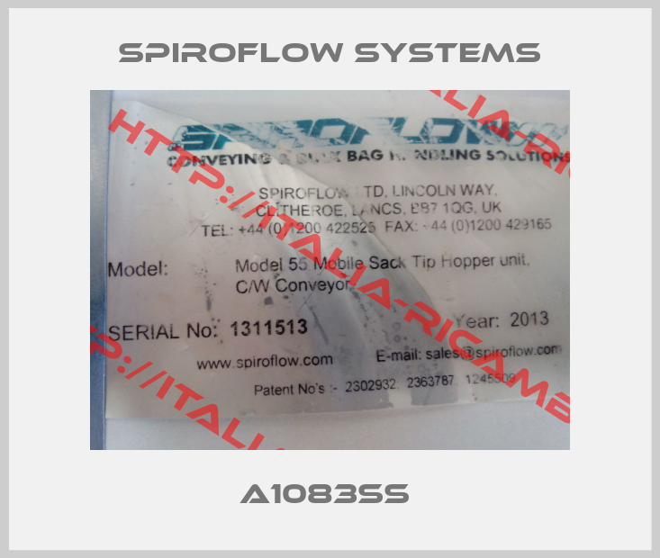 Spiroflow Systems-A1083SS 