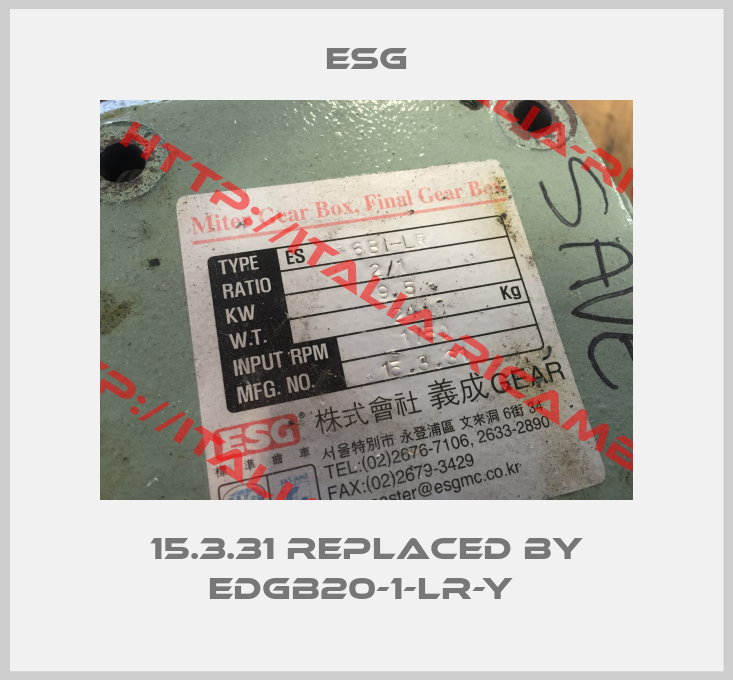 Esg-15.3.31 replaced by EDGB20-1-LR-Y 
