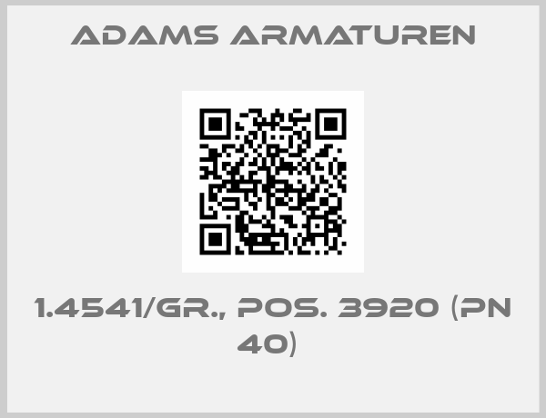 Adams Armaturen-1.4541/Gr., pos. 3920 (PN 40) 