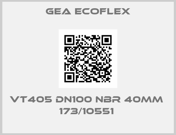 GEA Ecoflex-VT405 DN100 NBR 40MM  173/10551 