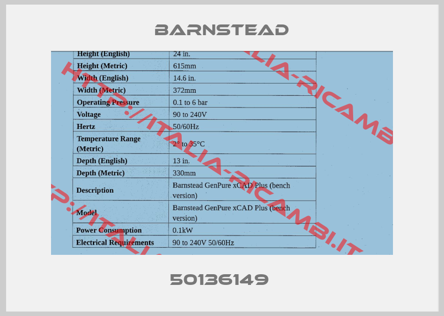 Barnstead- 50136149 