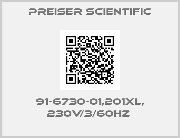 Preiser Scientific-91-6730-01,201XL, 230V/3/60HZ 