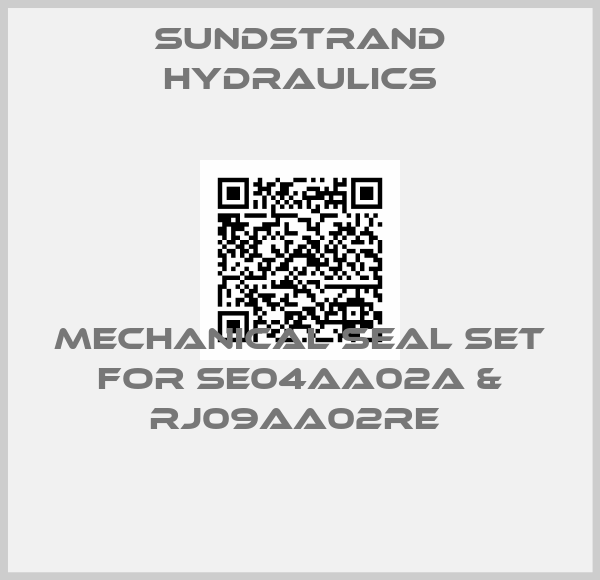 Sundstrand Hydraulics-Mechanical Seal Set For SE04AA02A & RJ09AA02RE 