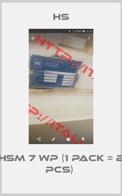 HS-HSM 7 WP (1 Pack = 2 Pcs) 