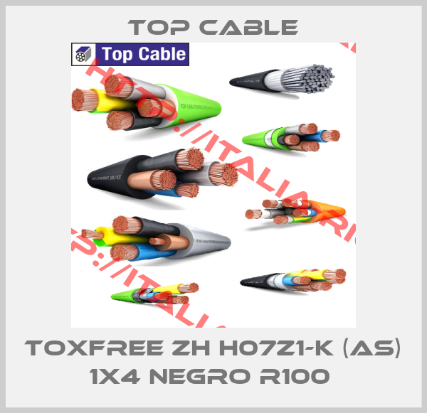 TOP cable-TOXFREE ZH H07Z1-K (AS) 1X4 NEGRO R100 