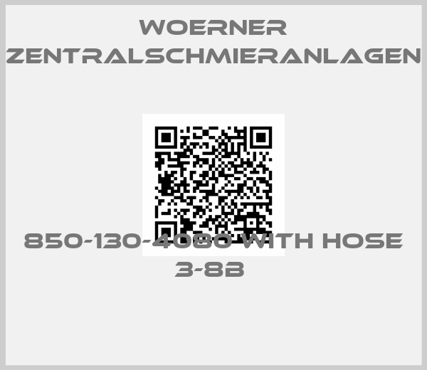 WOERNER Zentralschmieranlagen-850-130-4080 with hose 3-8B 