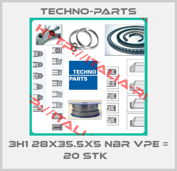 Techno-Parts-3H1 28x35.5x5 NBR VPE = 20 STK  