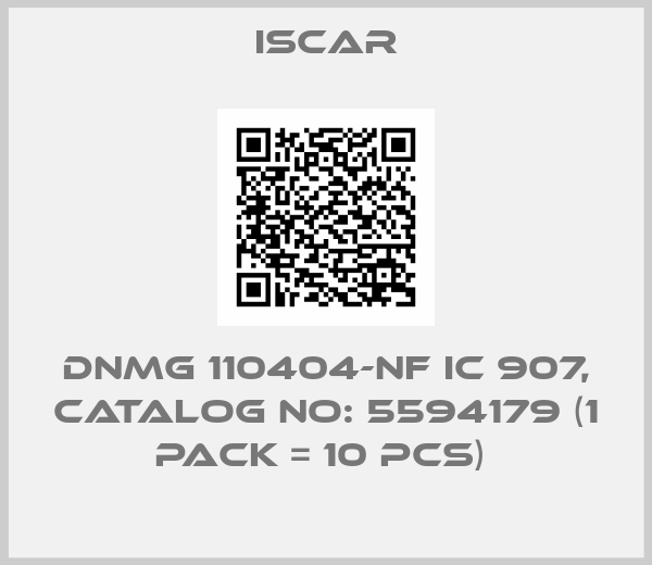 Iscar-DNMG 110404-NF IC 907, Catalog No: 5594179 (1 Pack = 10 Pcs) 