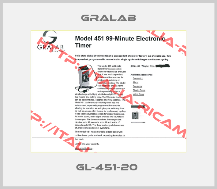 Gralab-GL-451-20 