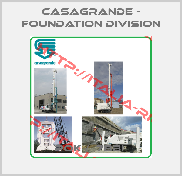 CASAGRANDE - FOUNDATION DIVISION-POK /  78BI 