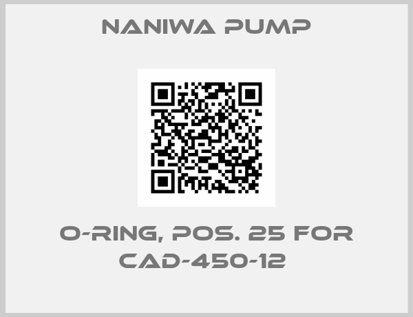 NANIWA PUMP-O-Ring, pos. 25 for CAD-450-12 