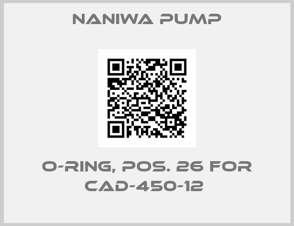 NANIWA PUMP-O-Ring, pos. 26 for CAD-450-12 