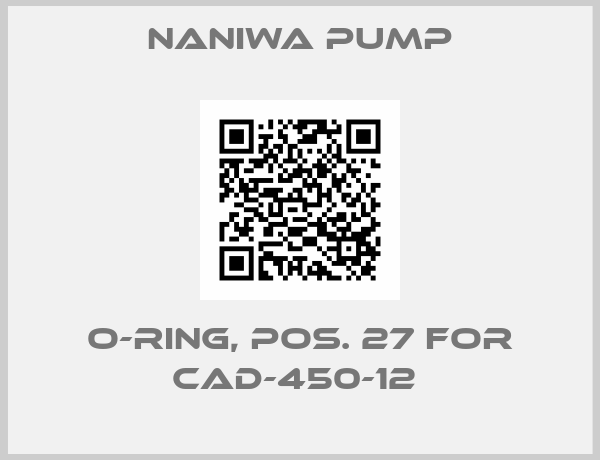 NANIWA PUMP-O-Ring, pos. 27 for CAD-450-12 