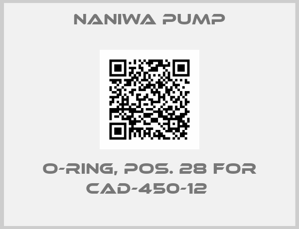 NANIWA PUMP-O-Ring, pos. 28 for CAD-450-12 