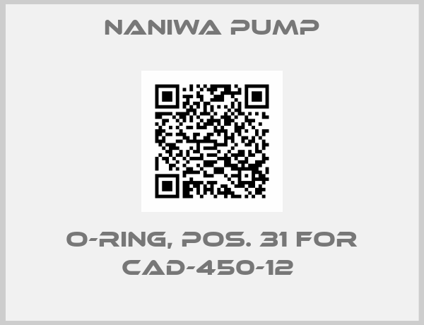 NANIWA PUMP-O-Ring, pos. 31 for CAD-450-12 