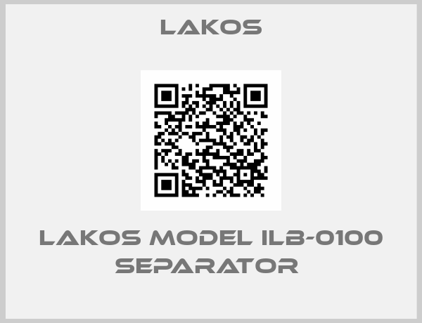 Lakos-Lakos Model ILB-0100 Separator 