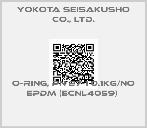 Yokota Seisakusho Co., Ltd.-O-RING, PN 27-1 0.1KG/no EPDM (ECNL4059) 