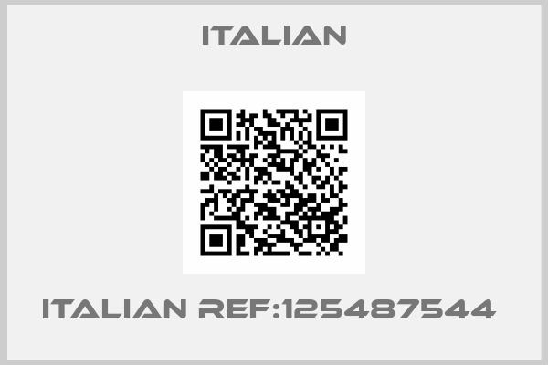 ITALIAN-ITALIAN REF:125487544 