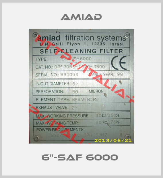 Amiad-6"-SAF 6000 