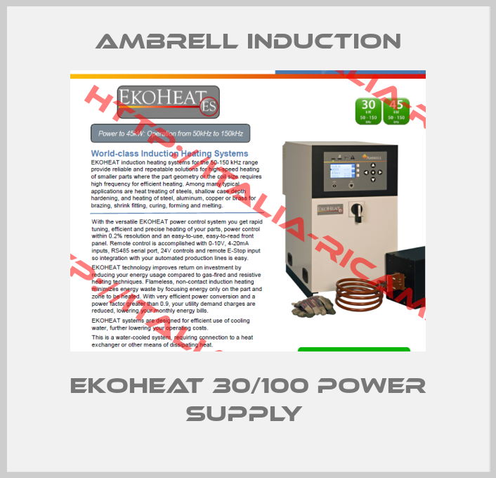 Ambrell Induction-EKOHEAT 30/100 power supply 