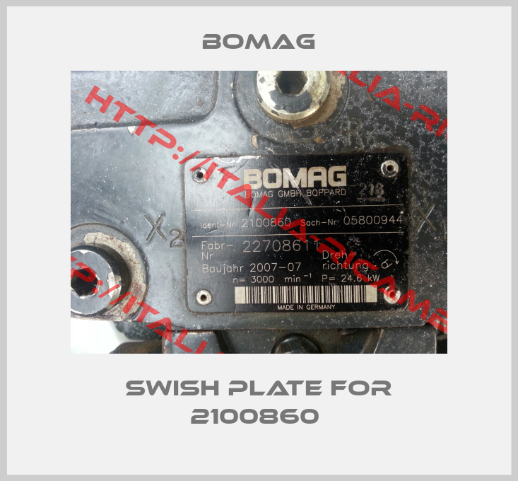 Bomag-Swish plate For 2100860 