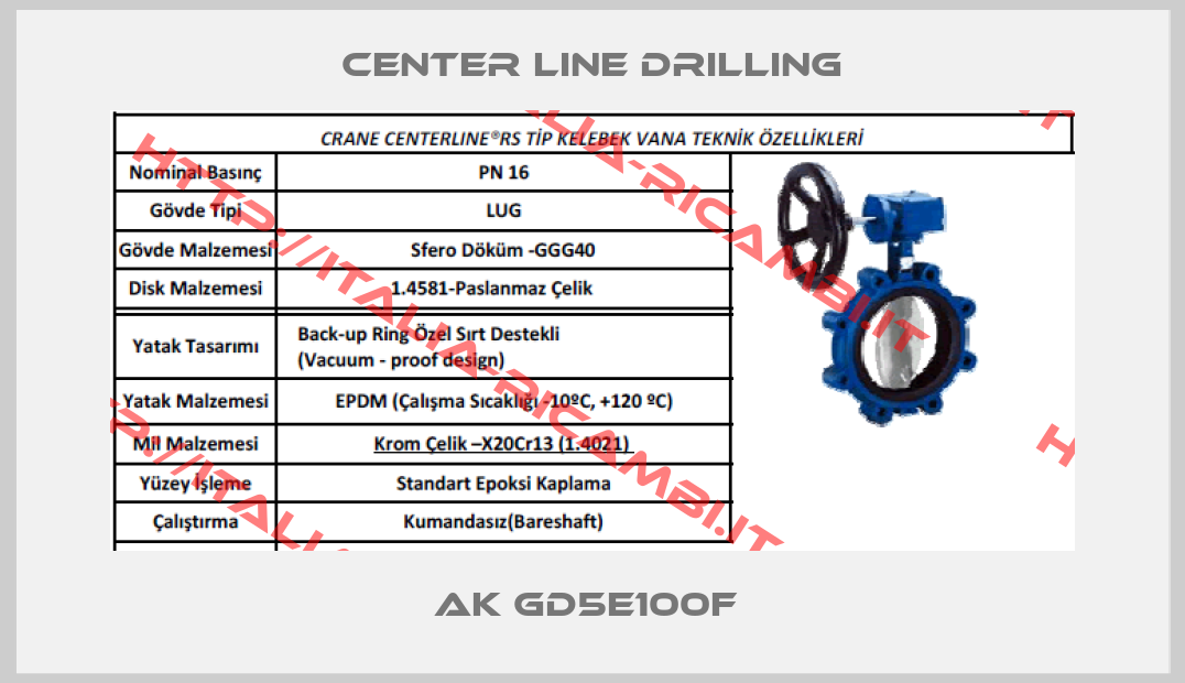 Center Line Drilling-AK GD5E100F 