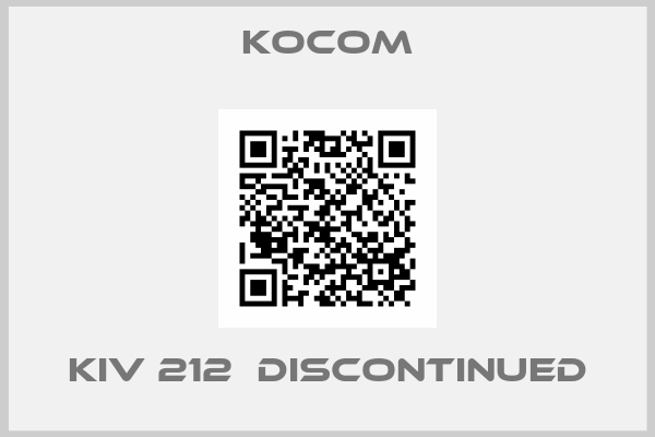 KOCOM-KIV 212  discontinued