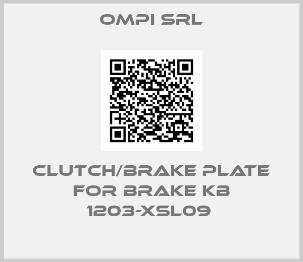 Ompi Srl-CLUTCH/BRAKE PLATE FOR BRAKE KB 1203-XSL09 