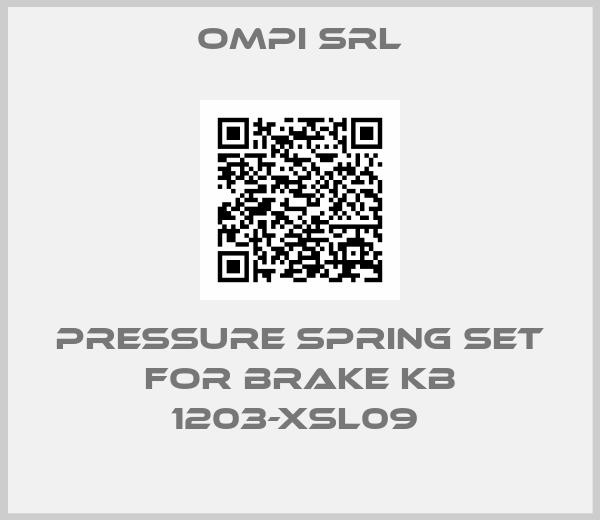 Ompi Srl-PRESSURE SPRING SET FOR BRAKE KB 1203-XSL09 