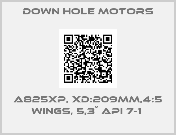 Down Hole Motors-A825XP, XD:209MM,4:5 WINGS, 5,3˚ API 7-1 