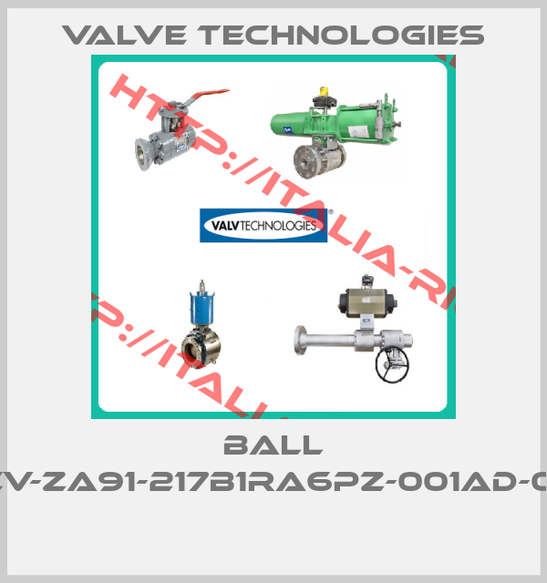 Valve Technologies-BALL PCV-ZA91-217B1RA6PZ-001AD-0X1 
