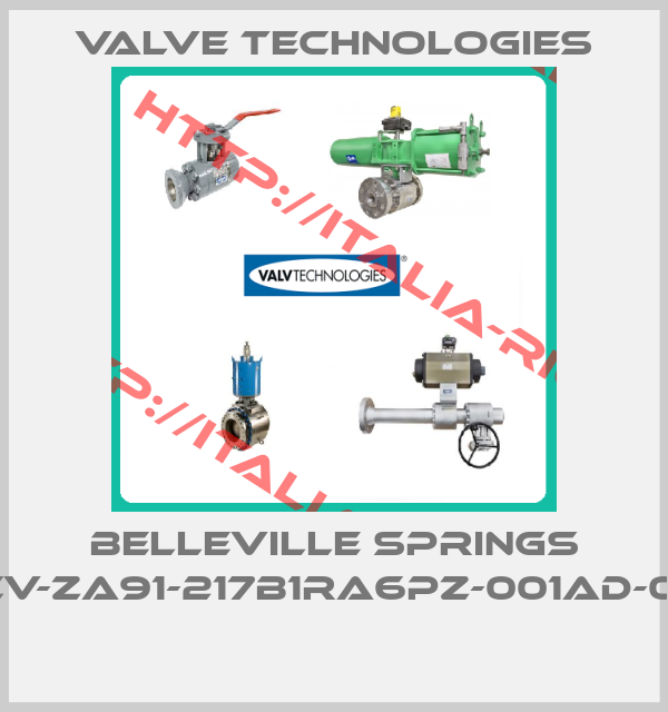 Valve Technologies-BELLEVILLE SPRINGS PCV-ZA91-217B1RA6PZ-001AD-0X1 