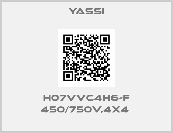 Yassi-H07VVC4H6-F 450/750V,4x4 