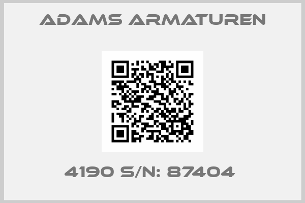 Adams Armaturen-4190 S/N: 87404 