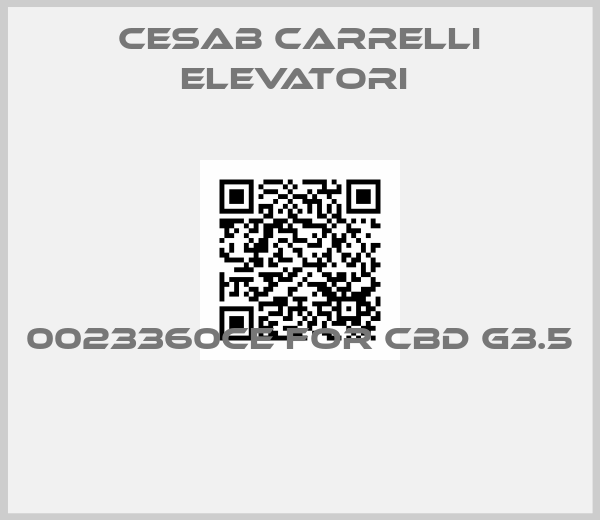 Cesab Carrelli Elevatori -0023360CE for CBD G3.5 